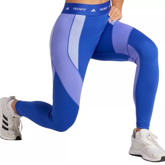 Adidas Activewear Colorblock Leggings Women Size Large - Picture 4 of 5